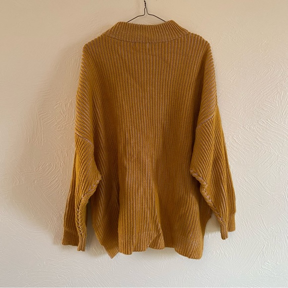 Topshop Ribbed Mock Neck Chunky Oversized Sweater - Picture 7 of 7